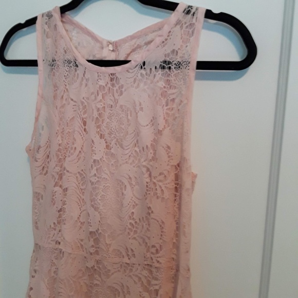 NWT Blush Lace Dress with Lining Size L - Picture 4 of 5